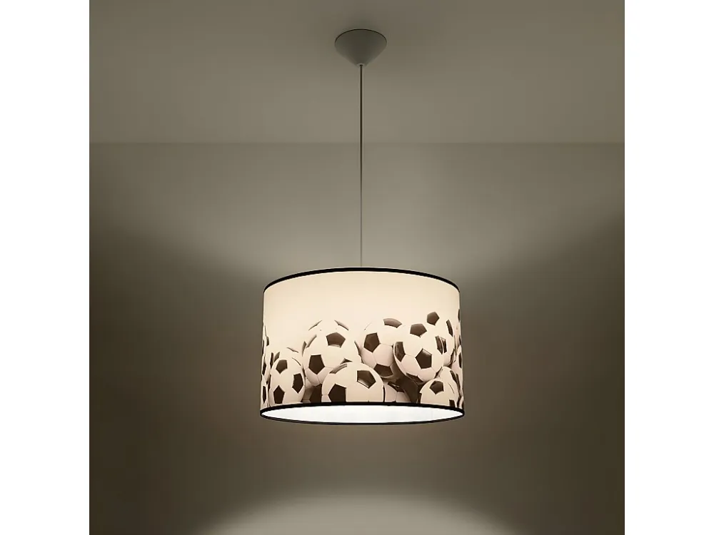Luminárias pendentes atual de PVC - 1 lichtbronnen - L.40 x H.82 cm - Branco preto