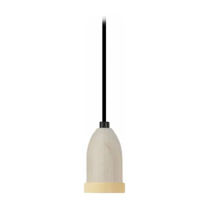 Pendel TOSEL PENDEL LI madeira cilindro amarelo orgânico D6 x H80 cm