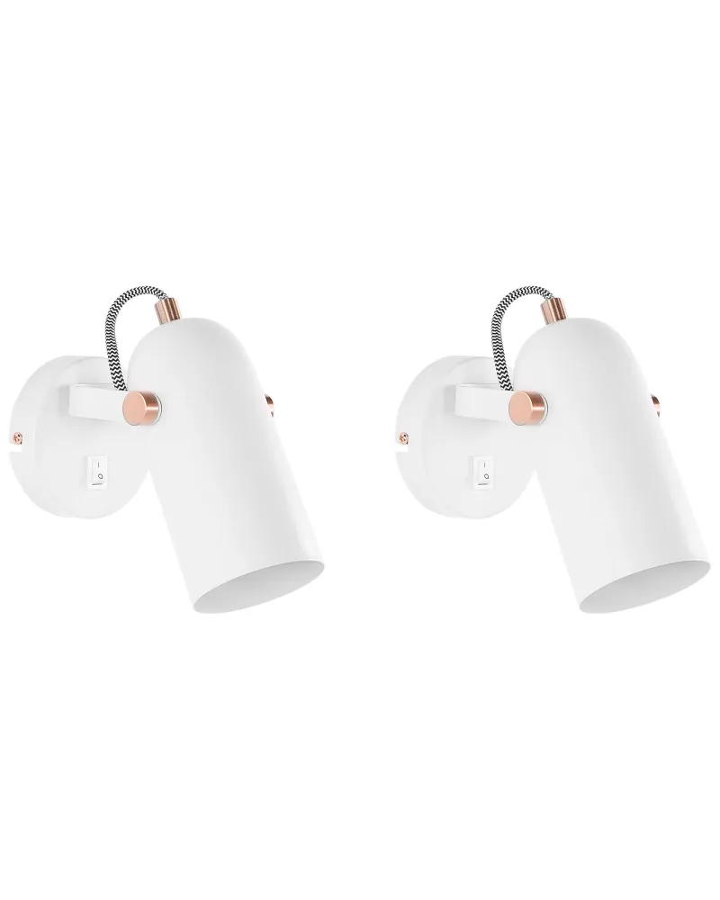 Set 2 Metal Spotlight Lamps Alvo TYRIA