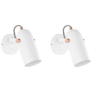 Set 2 Metal Spotlight Lamps Alvo TYRIA