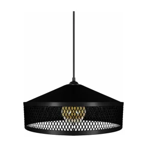 Suspensão TOSEL ADONIS metálico cúpula preto D33 x H70 cm