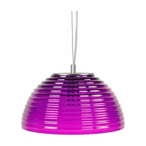 Suspensão TOSEL ARMONIE vidro cúpula roxo D36 x H77 cm