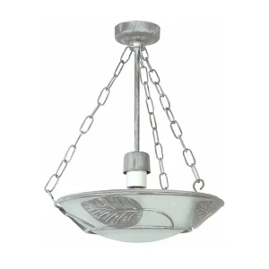 Suspensão TOSEL EGLANTINE metálico cúpula amarelo D30 x H110 cm