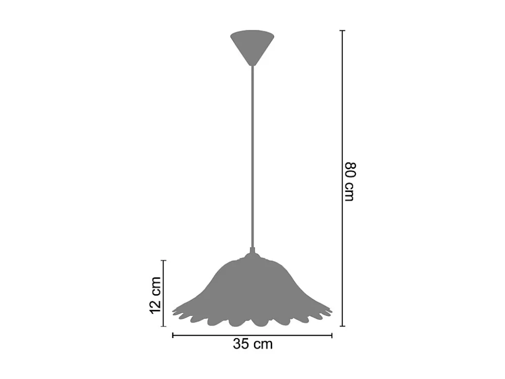 Suspensão TOSEL EGLANTINE metálico cúpula Verde D30 x H110 cm
