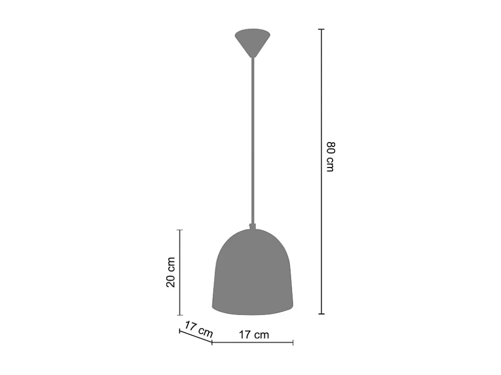 Suspensão TOSEL ELIOT metálico Sino envelhecido D17 x H80 cm