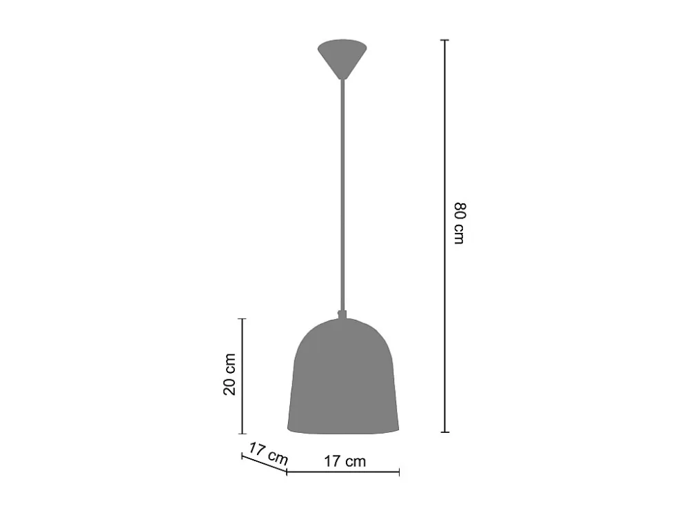 Suspensão TOSEL ELIOT vidro cúpula cetim D20 x H70 cm