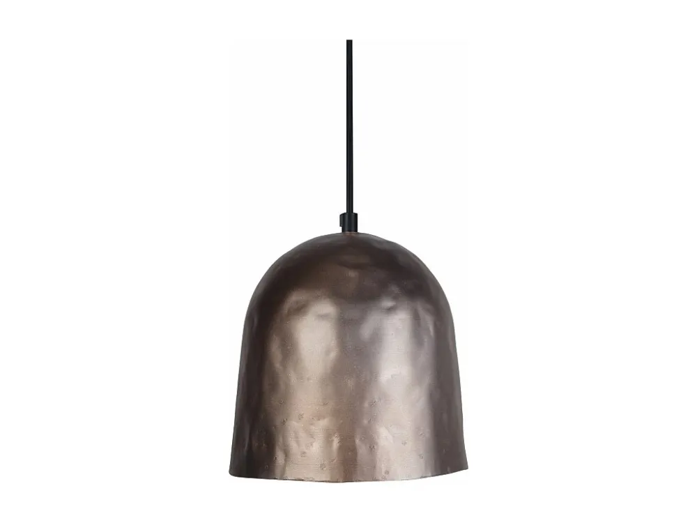 Suspensão TOSEL ELIOT vidro cúpula preto D20 x H70 cm