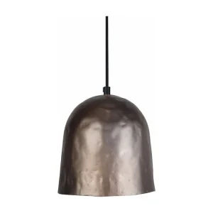 Suspensão TOSEL ELIOT vidro cúpula preto D20 x H70 cm