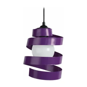 Suspensão TOSEL SPIRALE vidro cônico alumínio D28 x H80 cm