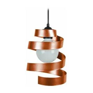 Suspensão TOSEL SPIRALE vidro cônico marfim D28 x H80 cm