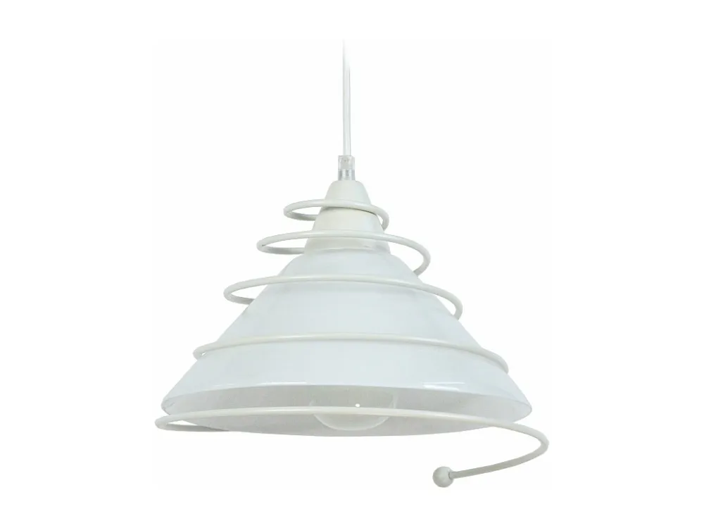 Suspensão TOSEL SPIRALITO metálico bar branco D80 x H80 cm