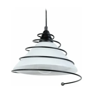 Suspensão TOSEL SPIRALITO metálico bar cinza D80 x H80 cm