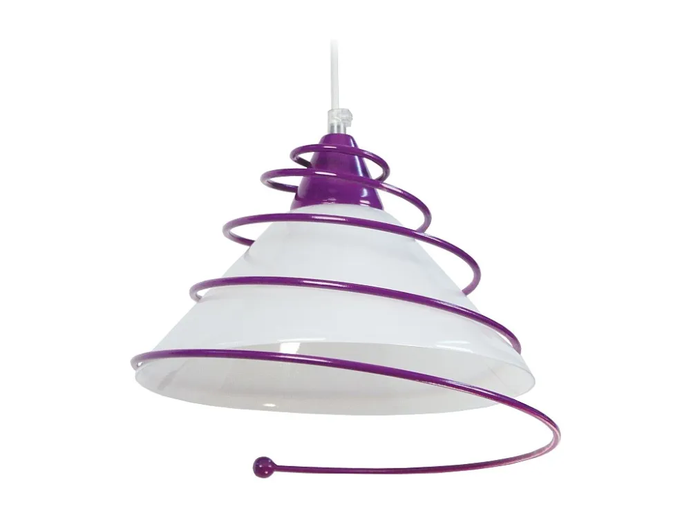 Suspensão TOSEL SPIRALITO metálico quadrado branco D35 x H95 cm