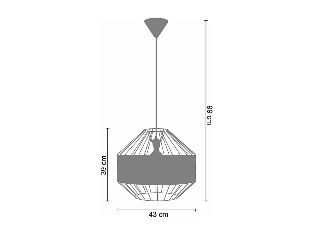 Suspensão TOSEL TRESSÉ BHAMO C metálico e madeira cilindro Madeira de faia D18 x H80 cm