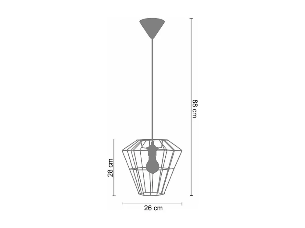 Suspensão TOSEL TRIBERG cerâmica cúpula argila D25 x H84 cm