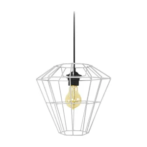 Suspensão TOSEL TRIBERG cerâmica cúpula branco D25 x H84 cm