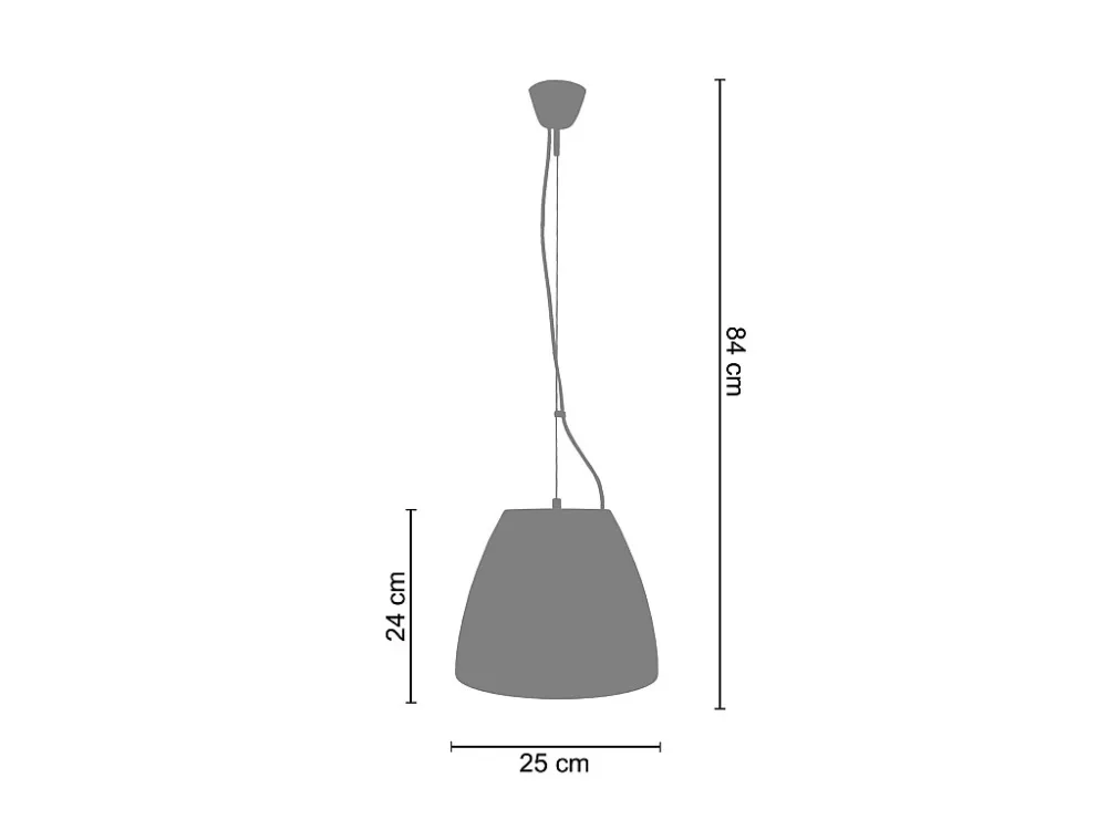 Suspensão TOSEL TROFA metálico cúpula carmim D32 x H75 cm