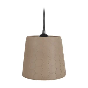 Suspensão TOSEL TROFA metálico cúpula cinza D32 x H75 cm