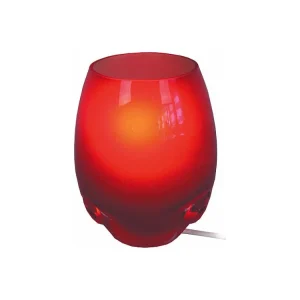 Abajur TOSEL SYMPHONIE tecido cônico vermelho D30 x H50 cm