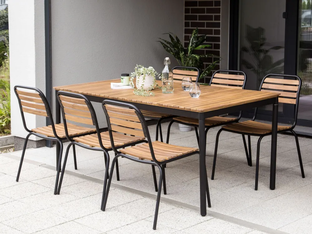Acacia Wood Garden Dining Table 180 x 90 cm Light VALLESE