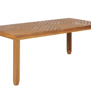 Acacia Wood Garden Dining Table 180 x 90 cm Light BARATTI