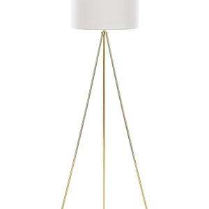 Alta Luminosidade Candeeiro de pé 148 cm branco e dourado VISTULA