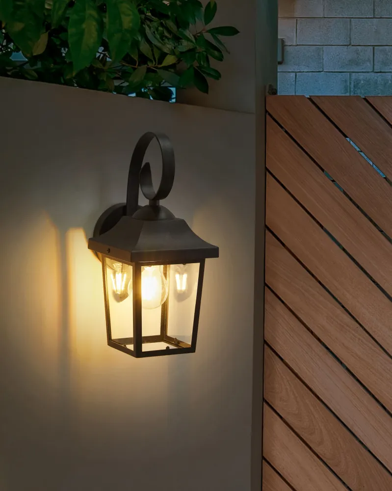 Alta Luminosidade Candeeiro de parede preto 33 cm TANGON
