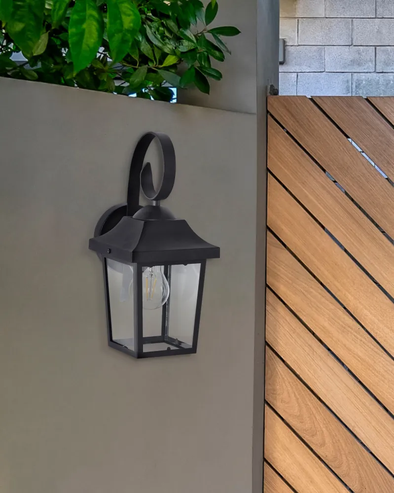 Alta Luminosidade Candeeiro de parede preto 33 cm TANGON