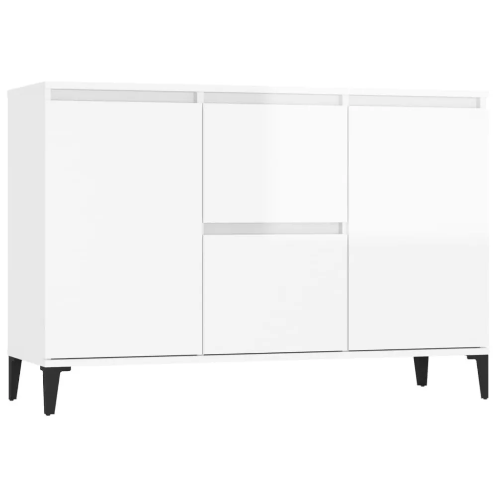 Aparador 104x35x70 cm derivados de madeira branco reluzente
