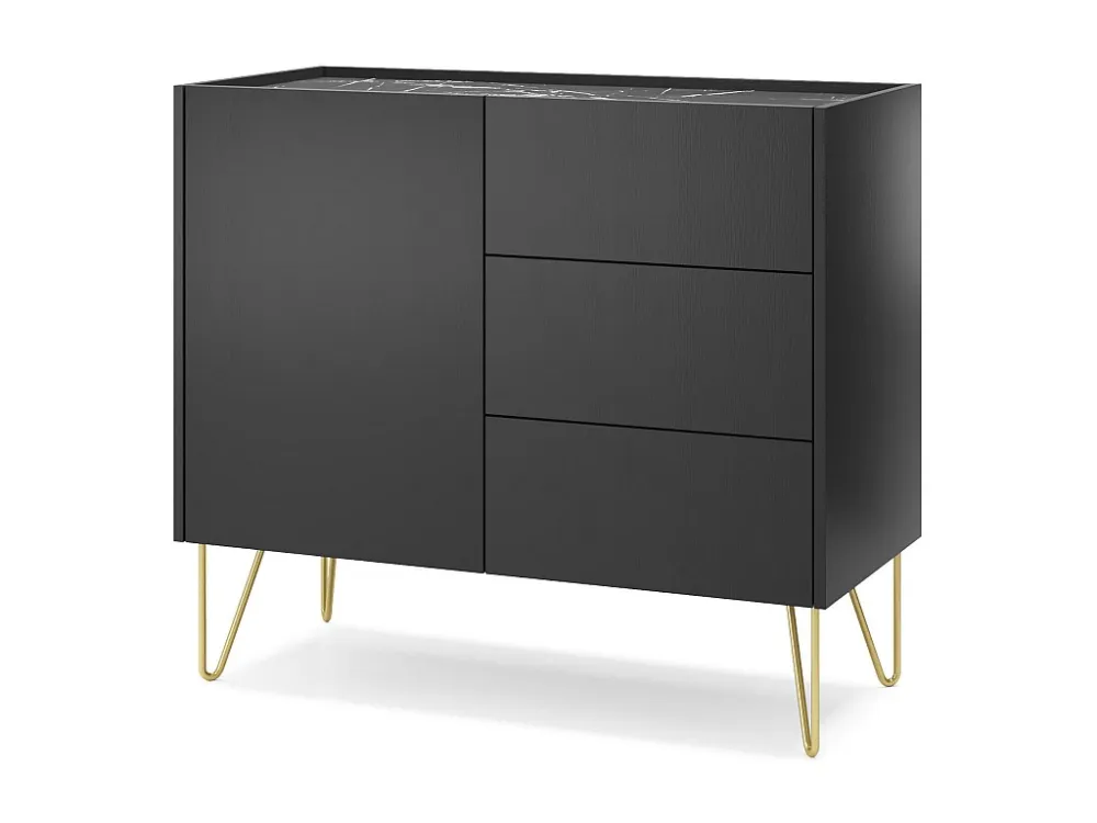 Aparador HARMONY SB97 1D3D 97x37x83 Preto