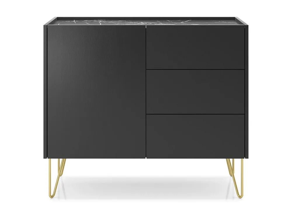 Aparador HARMONY SB97 1D3D 97x37x83 Preto