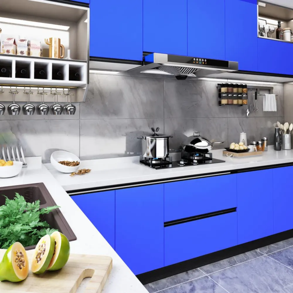 Autocolante para móveis 500x90 cm PVC azul cintilante