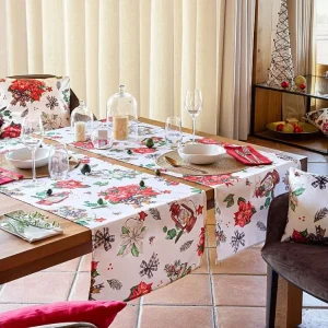 Caminho de mesa de Natal Naf Naf Ribbon Xmas multicolorido