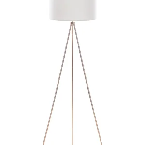 Candeeiro de pé 148 cm branco e cor de cobre VISTULA com Grau de Proteção IP67