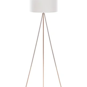 Candeeiro de pé 148 cm branco e cor de cobre VISTULA com Grau de Proteção IP67