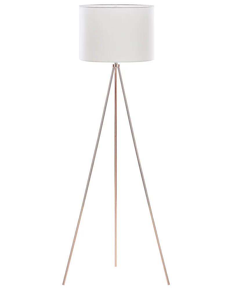 Candeeiro de pé 148 cm branco e cor de cobre VISTULA com Grau de Proteção IP67