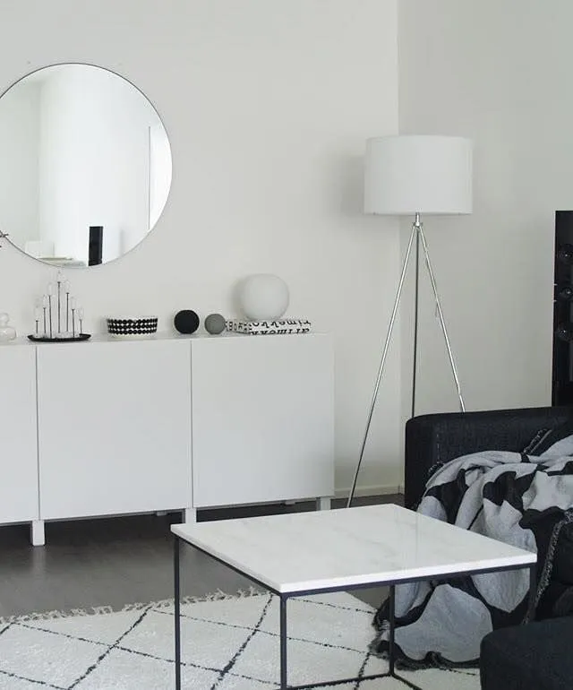 Candeeiro de pé 148 cm branco e cromado VISTULA