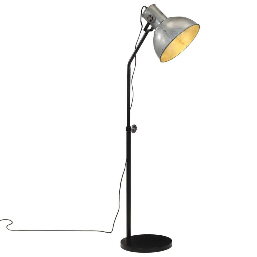 Candeeiro de pé 25 W 30x30x90-150 cm E27 prateado retró
