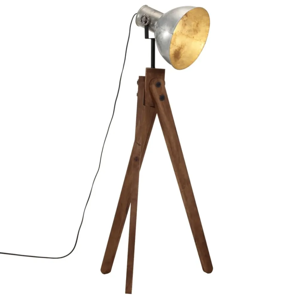 Candeeiro de pé 25 W 45x45x120 cm E27 prateado antigo