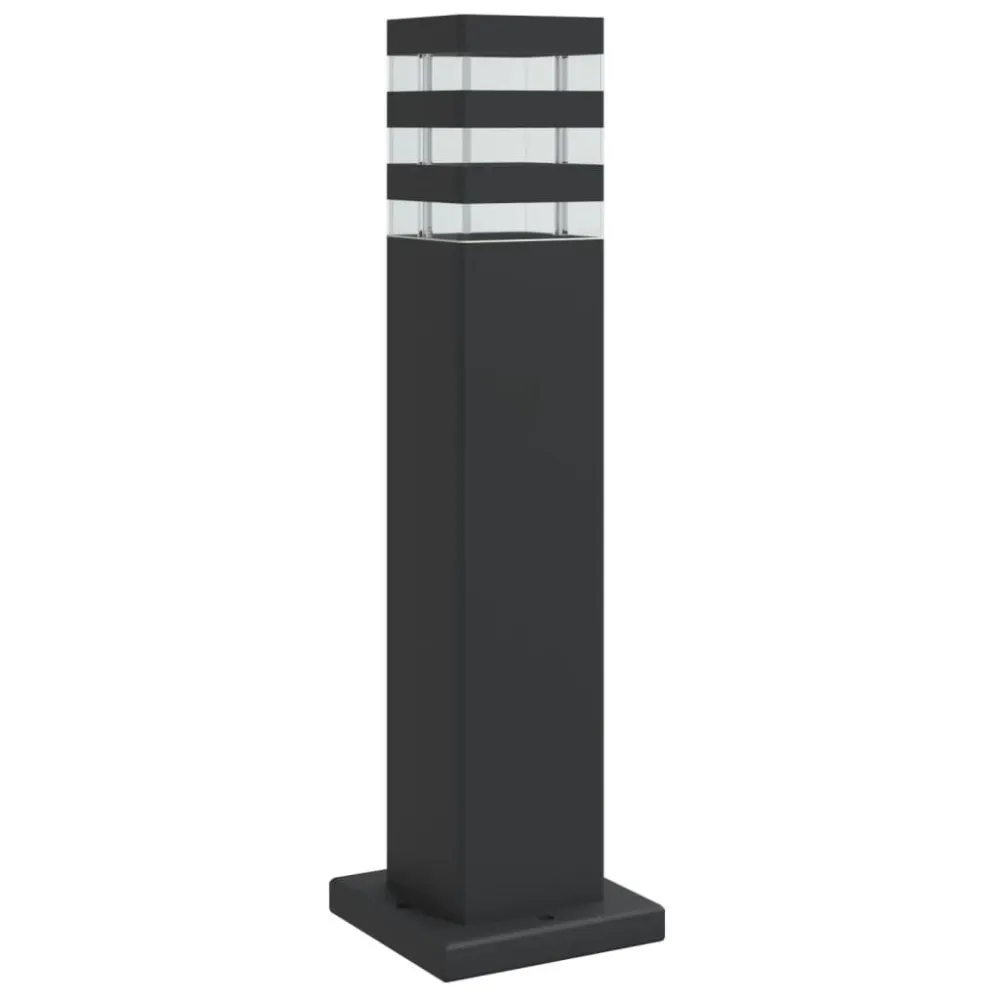 Candeeiro de chão para exterior 50 cm alumínio preto