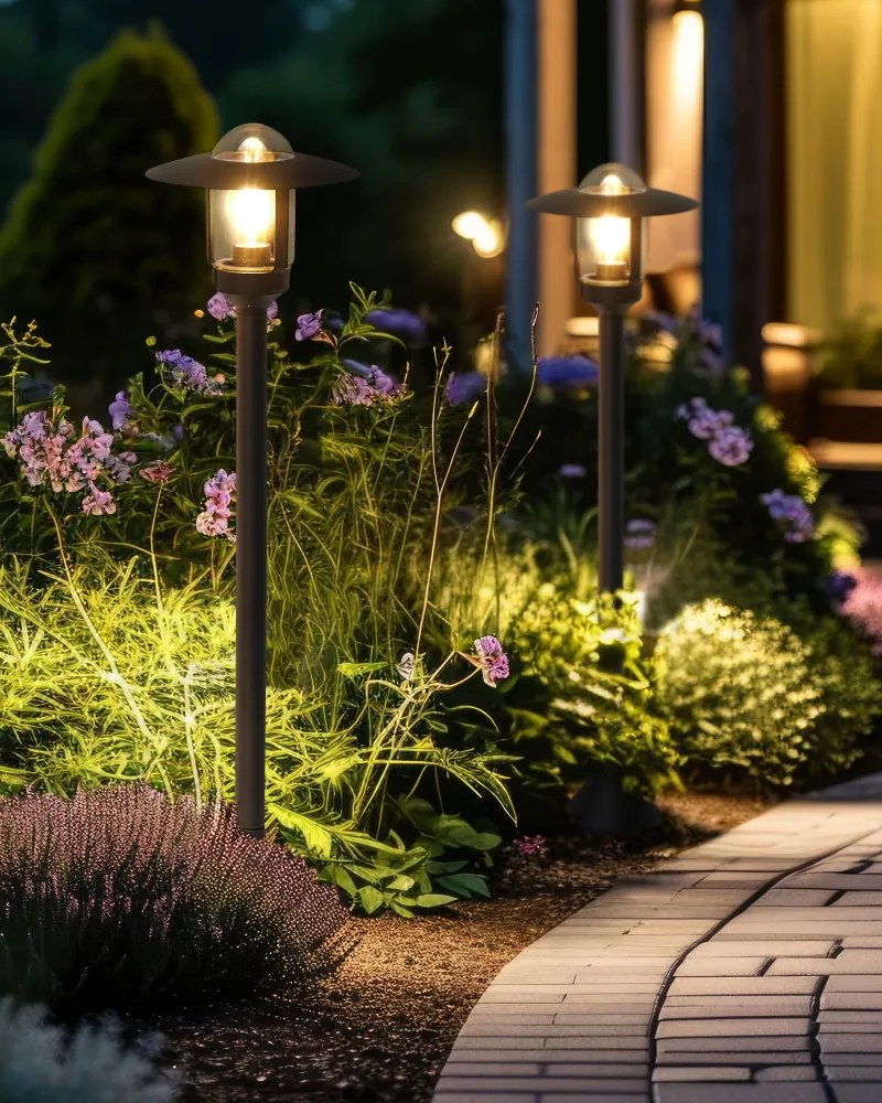 Candeeiro de jardim Bollard preto 98 cm TIZU