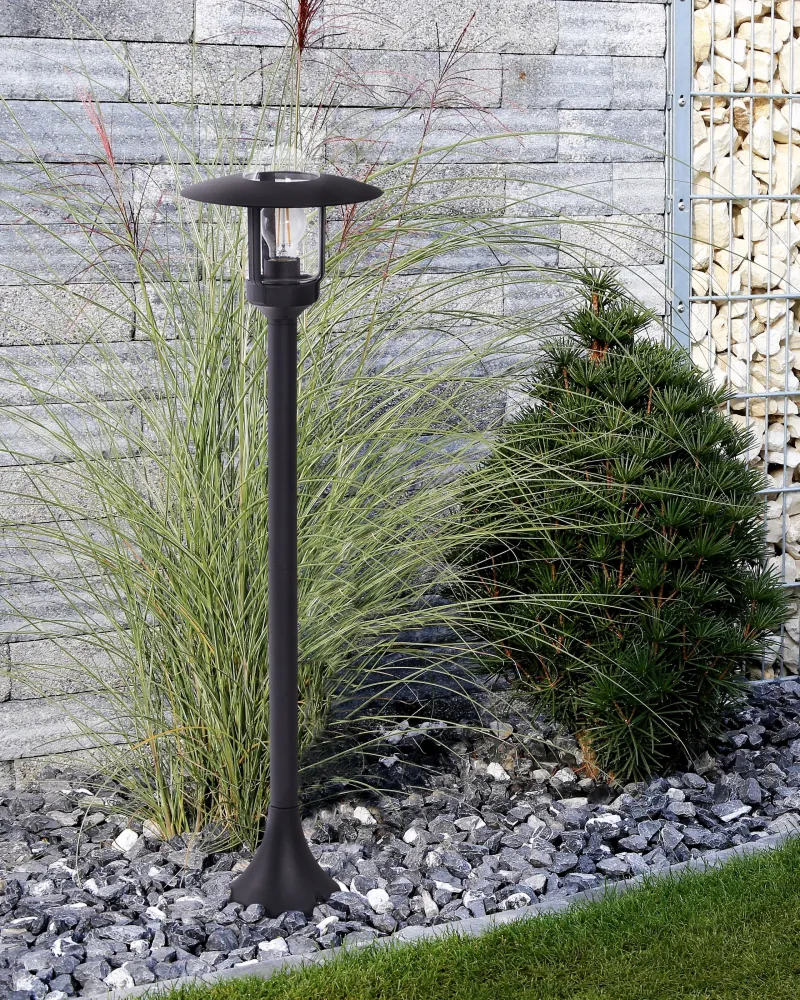 Candeeiro de jardim Bollard preto 98 cm TIZU