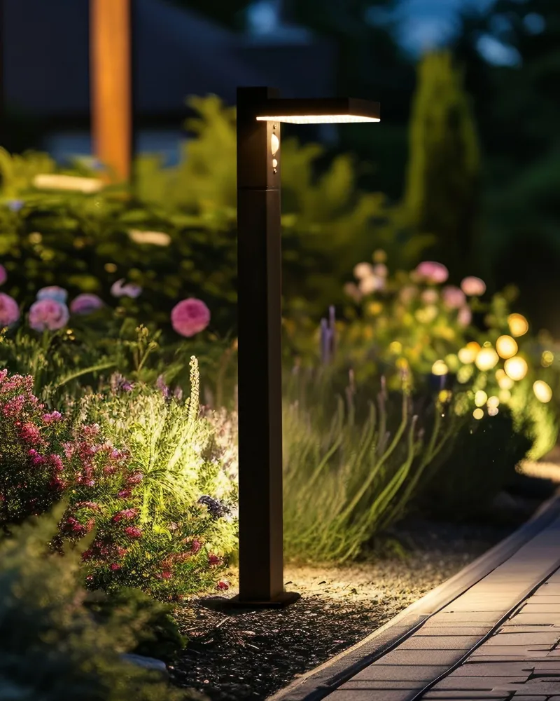 Candeeiro LED de jardim Bollard preto 50 cm POPLAR