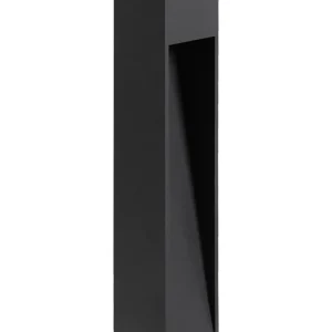 Candeeiro LED de jardim Bollard 50 cm preto SABINO