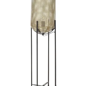 Candeeiro de pé em metálico cor de cobre e preto 107 cm KAMINI