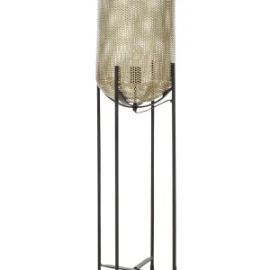 Candeeiro de pé em metálico cor de cobre e preto 107 cm KAMINI