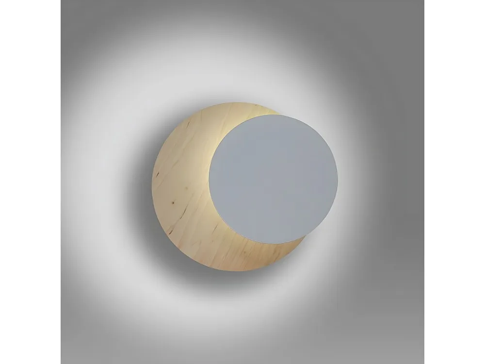 Candeeiro de Parede Circle, Branco, 22x20x13 cm, EPIKASA