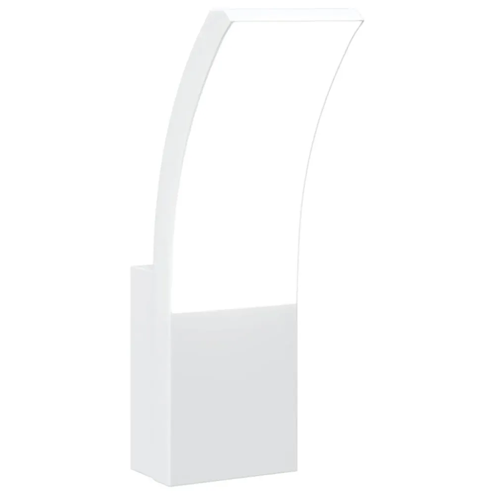 Candeeiro de parede LED para exterior alumínio fundido branco
