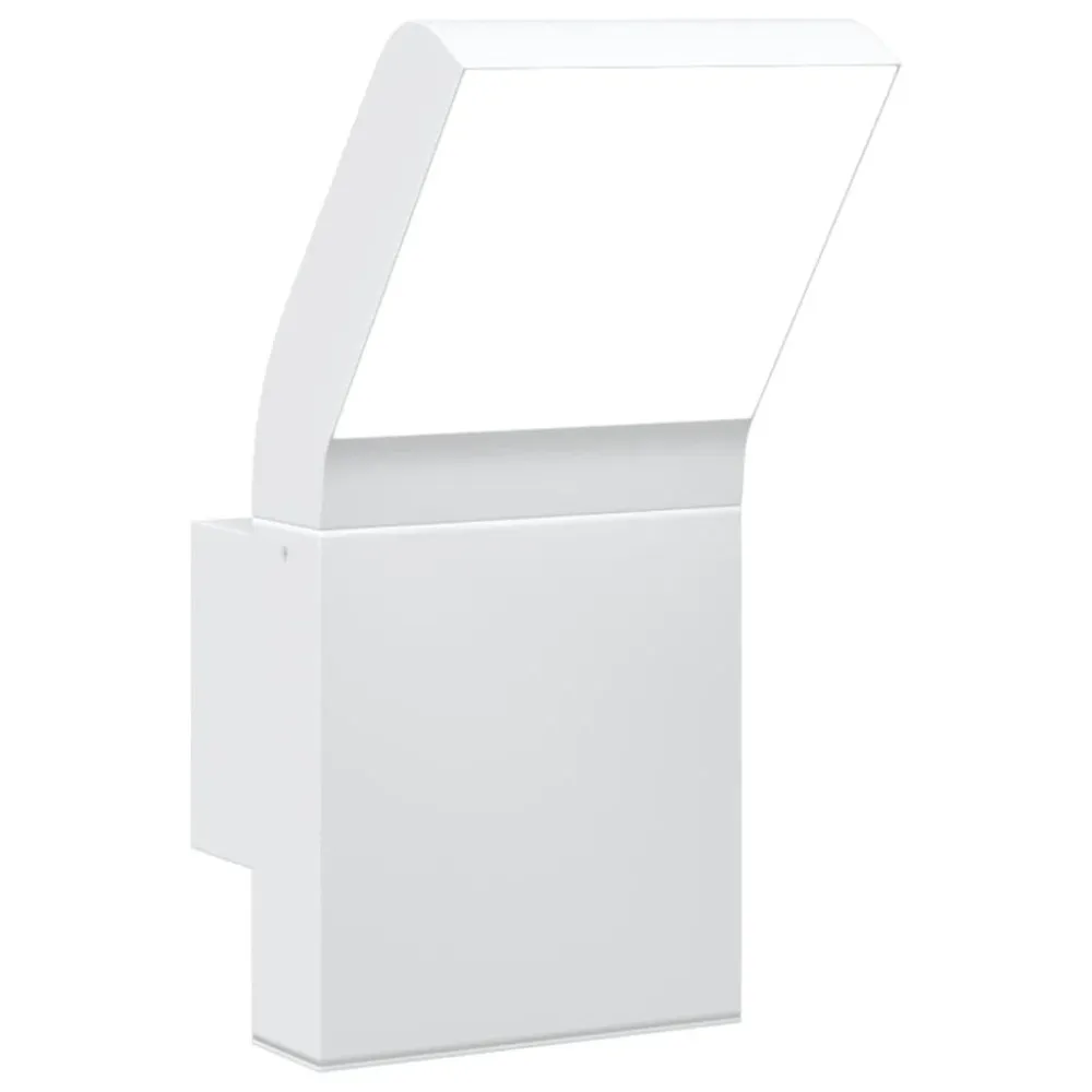 Candeeiro de parede LED para exterior alumínio fundido branco