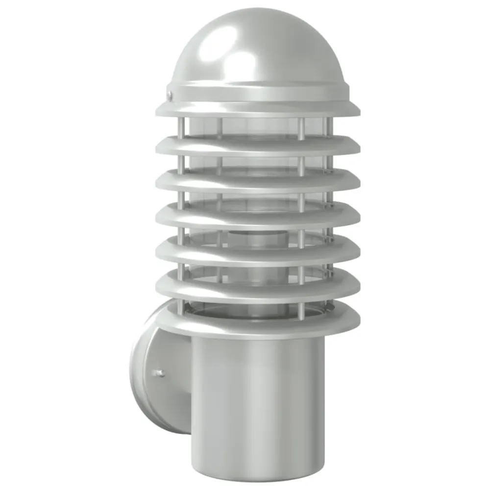 Candeeiro de parede para exterior ço inoxidável prateado com Sensor de Movimento